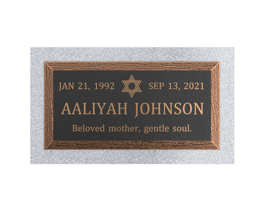 Premium Bronze Plaque 24"x 12" with Granite Base