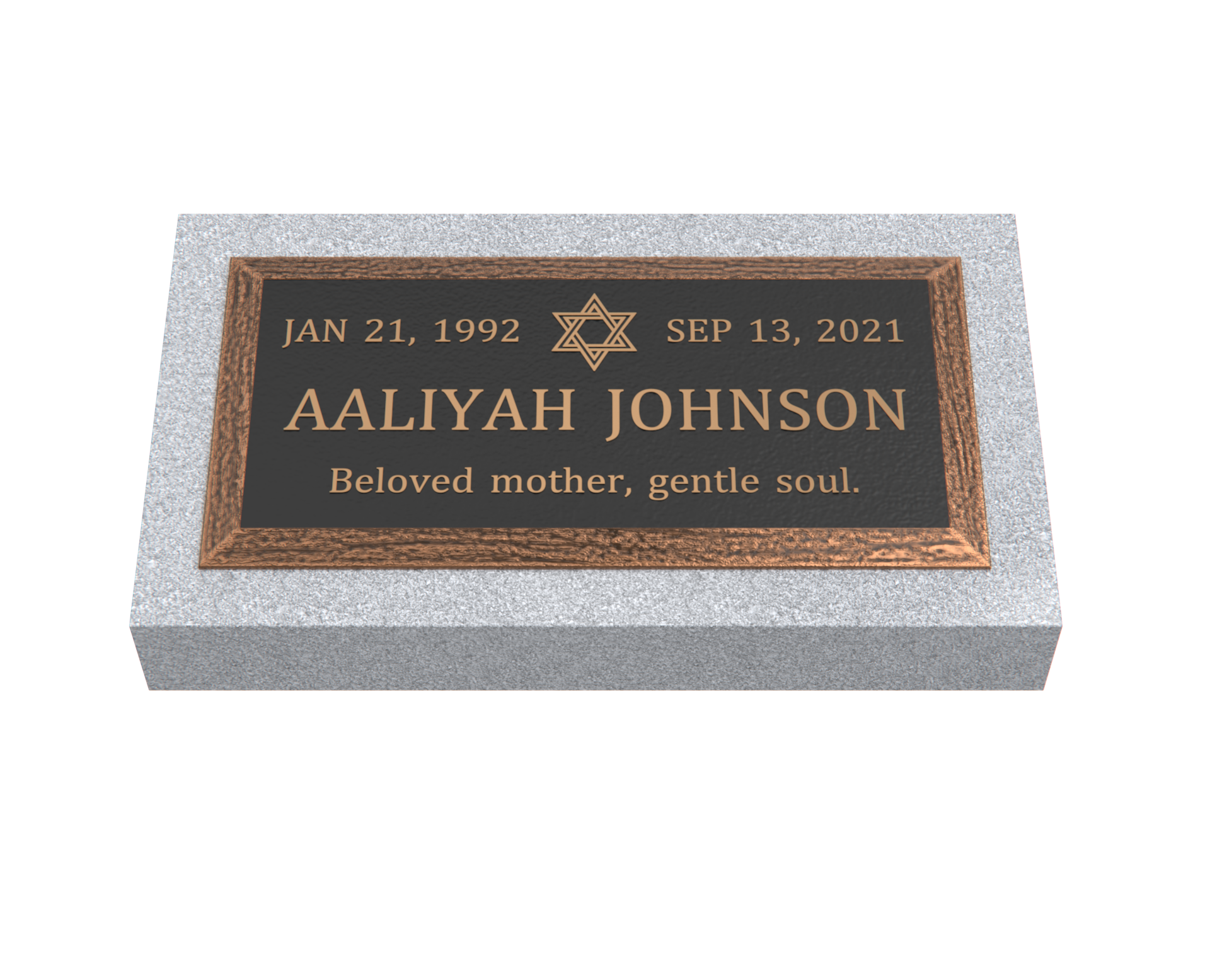 Premium Bronze Plaque 24"x 12" with Granite Base