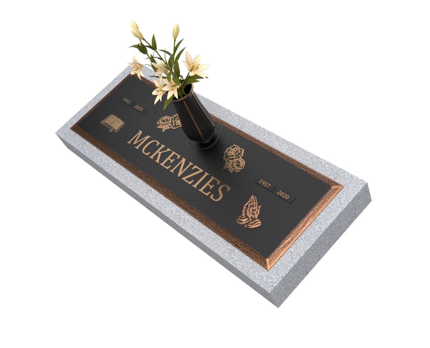 Premium Bronze Plaque 44″× 14″, with Granite Base