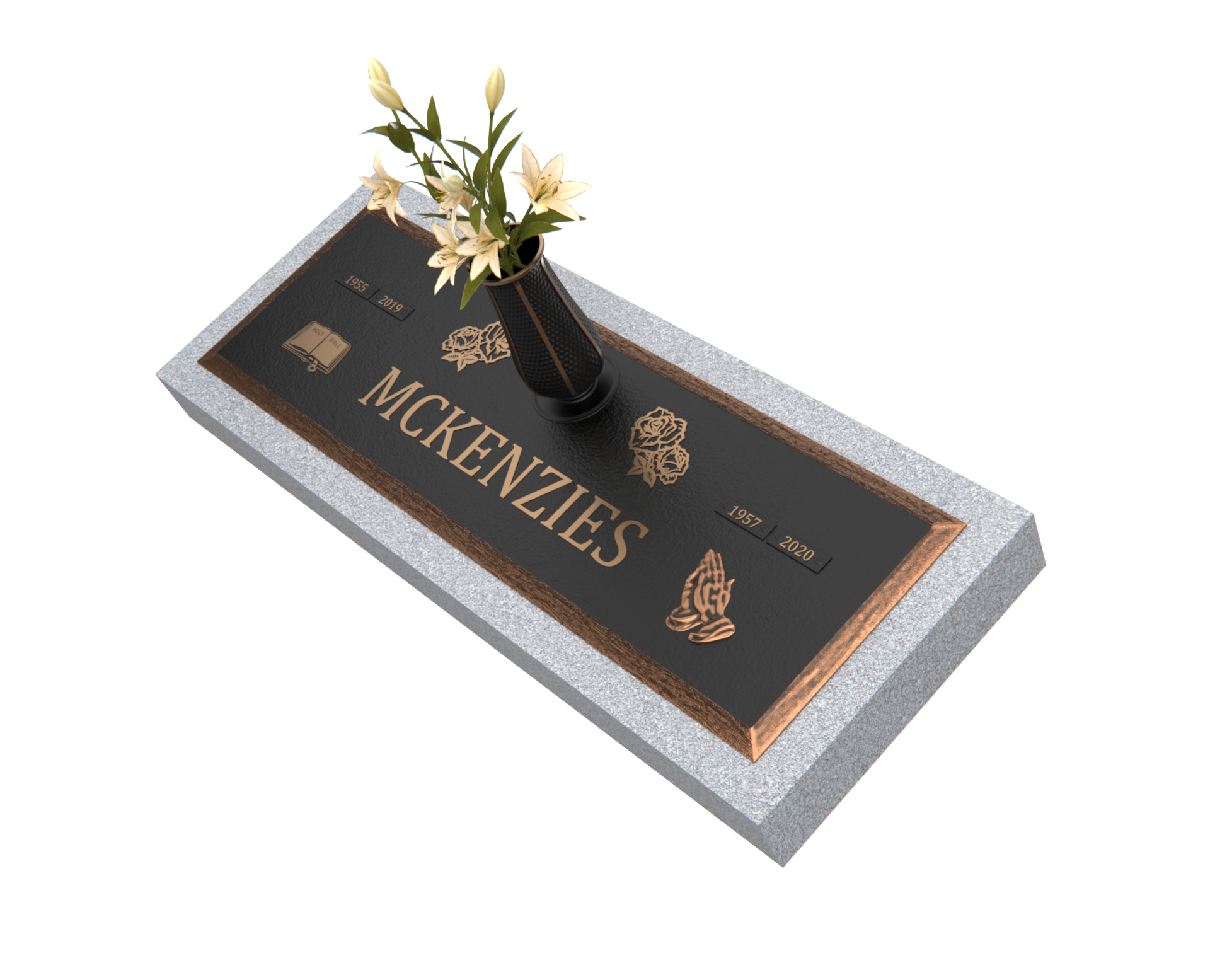 Premium Bronze Plaque 44″× 14″, with Granite Base