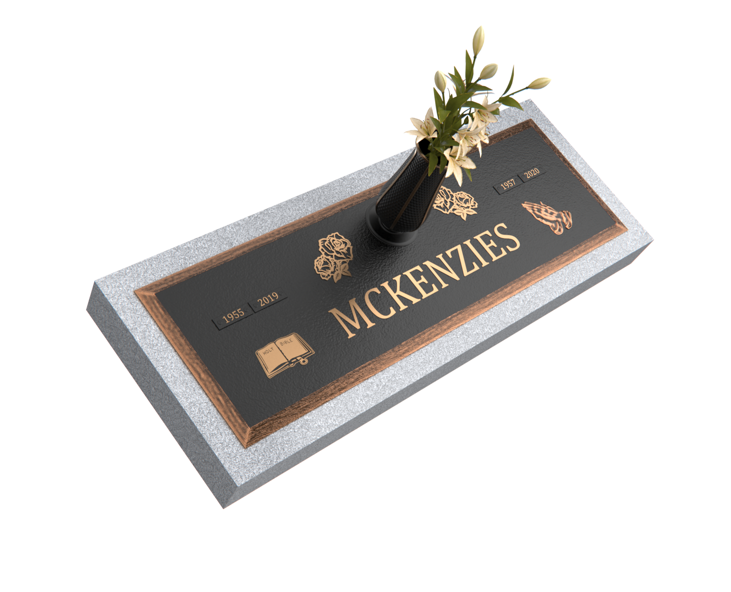 Premium Bronze Plaque 44″× 14″, with Granite Base