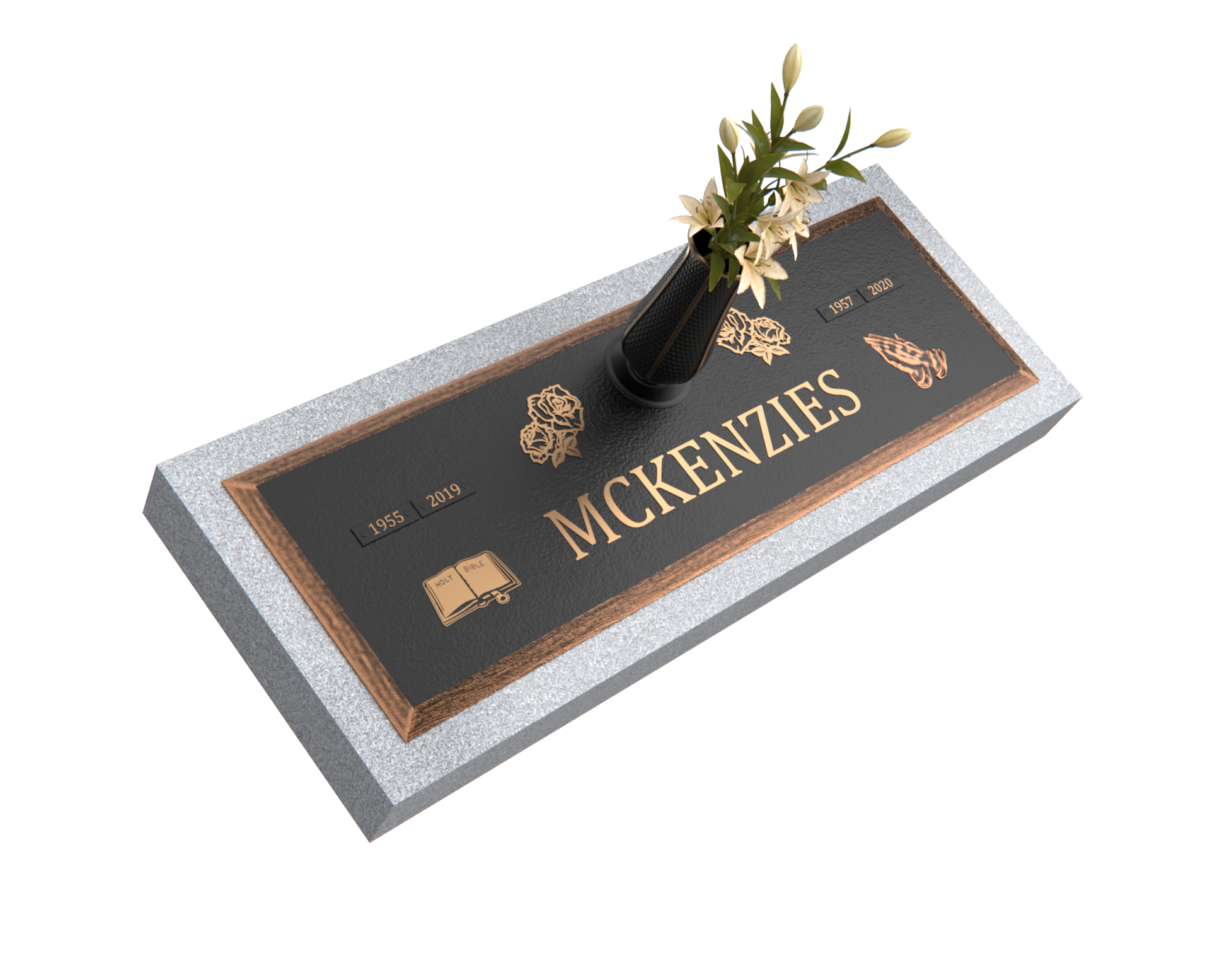 Premium Bronze Plaque 44″× 14″, with Granite Base