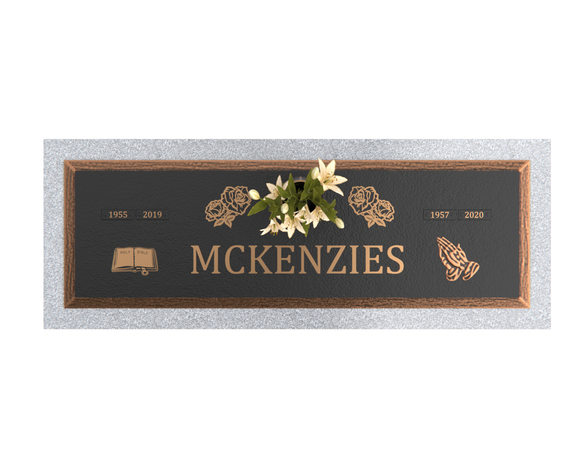 Premium Bronze Plaque 44″× 14″, with Granite Base