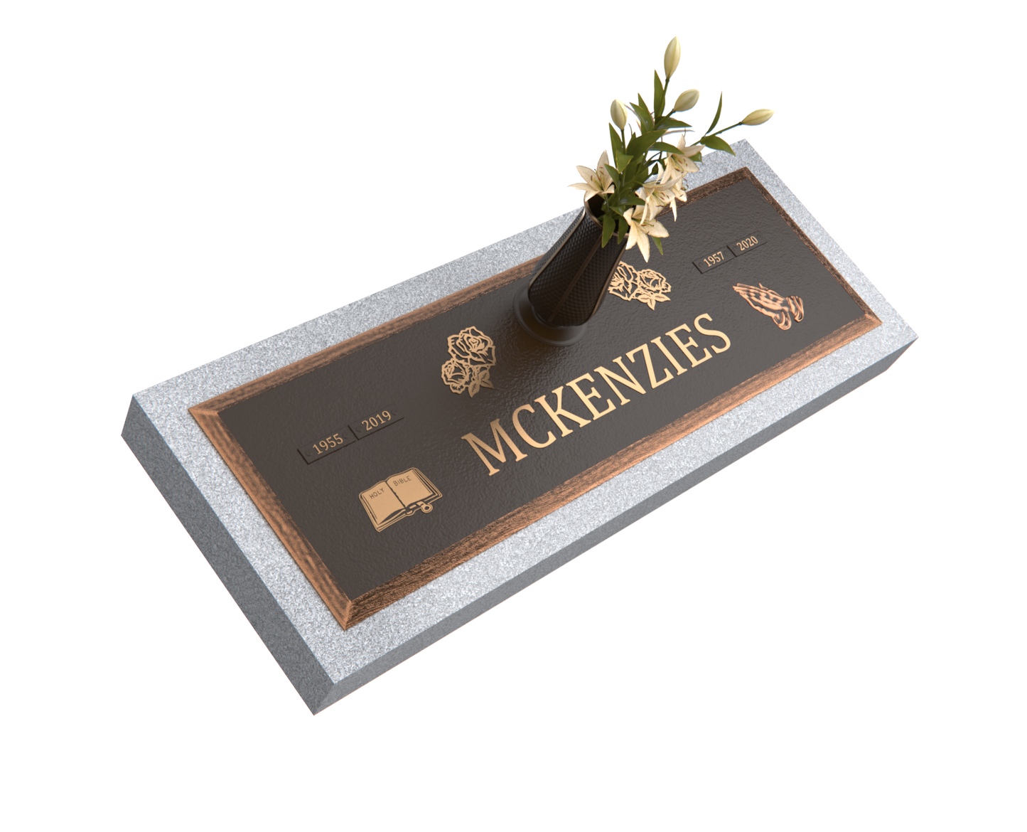 Premium Bronze Plaque 44″× 14″, with Granite Base
