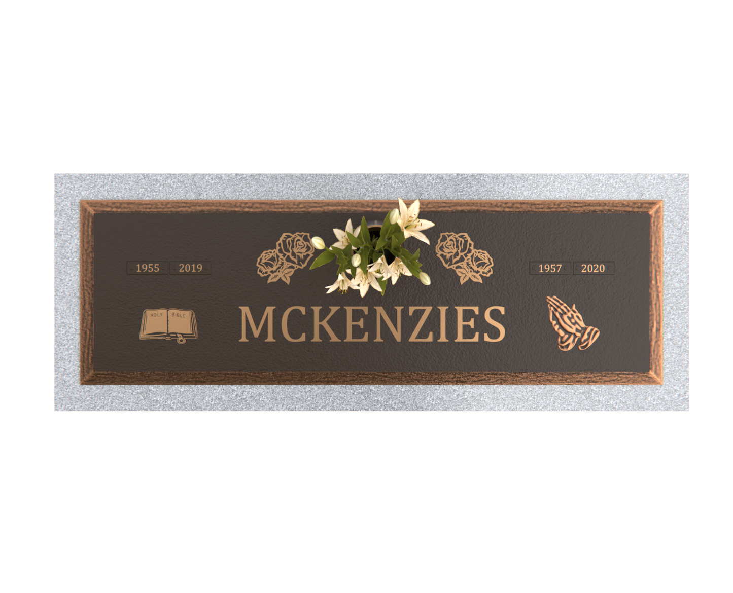 Premium Bronze Plaque 44″× 14″, with Granite Base