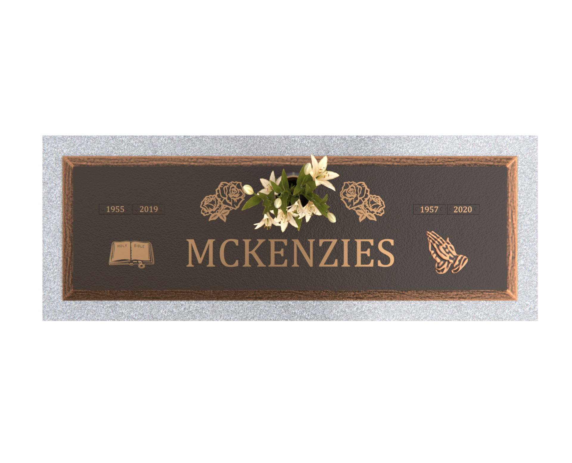 Premium Bronze Plaque 44″× 14″, with Granite Base