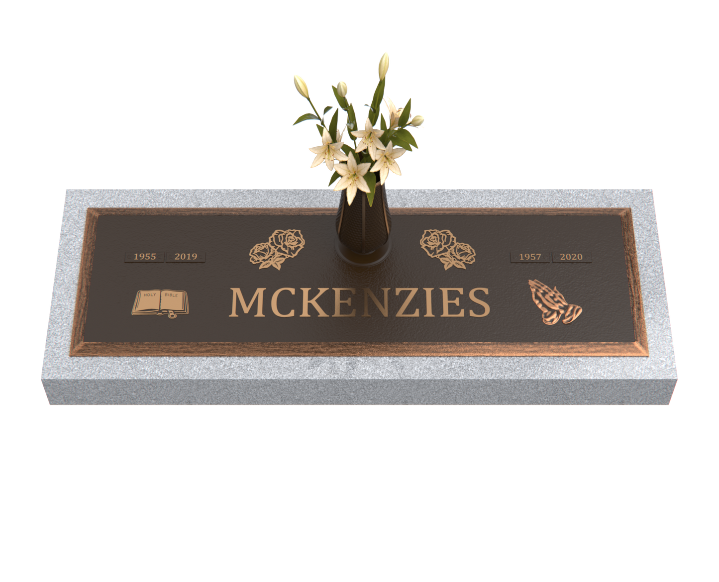 Premium Bronze Plaque 44″× 14″, with Granite Base