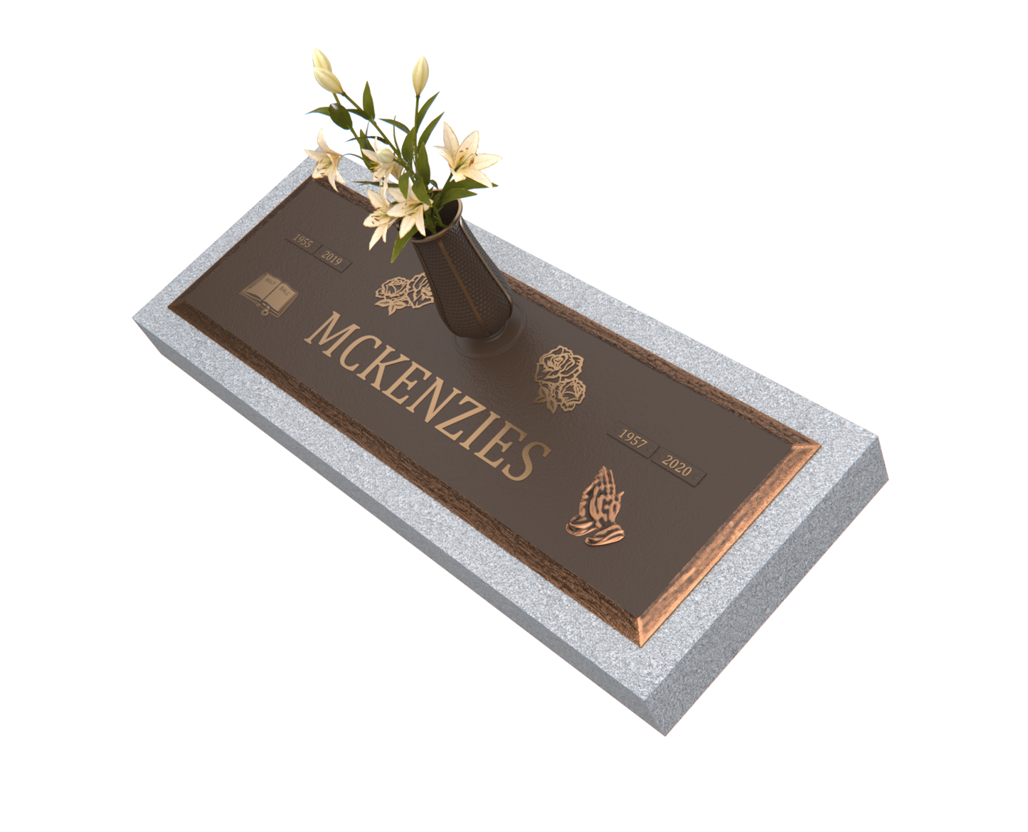 Premium Bronze Plaque 44″× 14″, with Granite Base