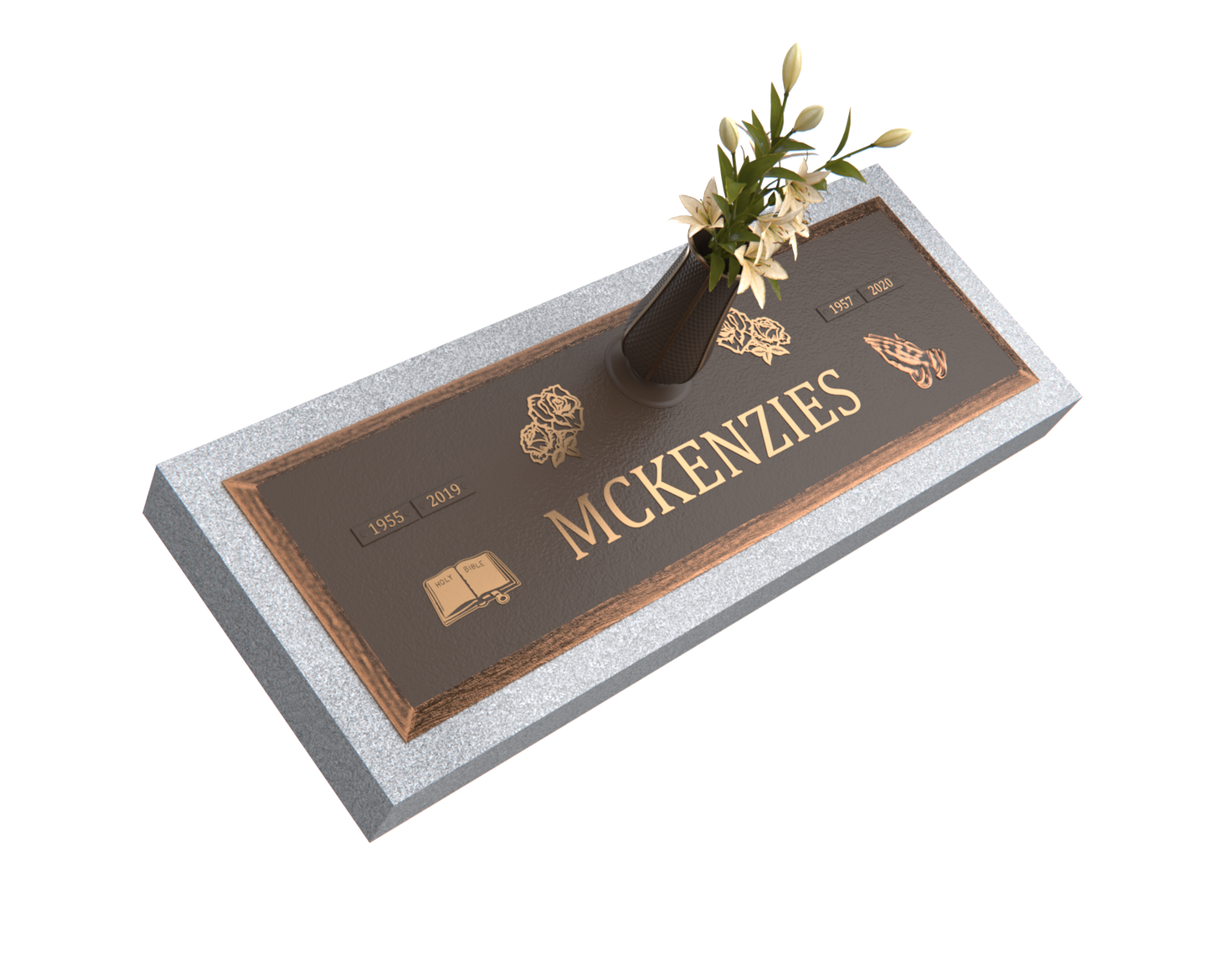 Premium Bronze Plaque 44″× 14″, with Granite Base