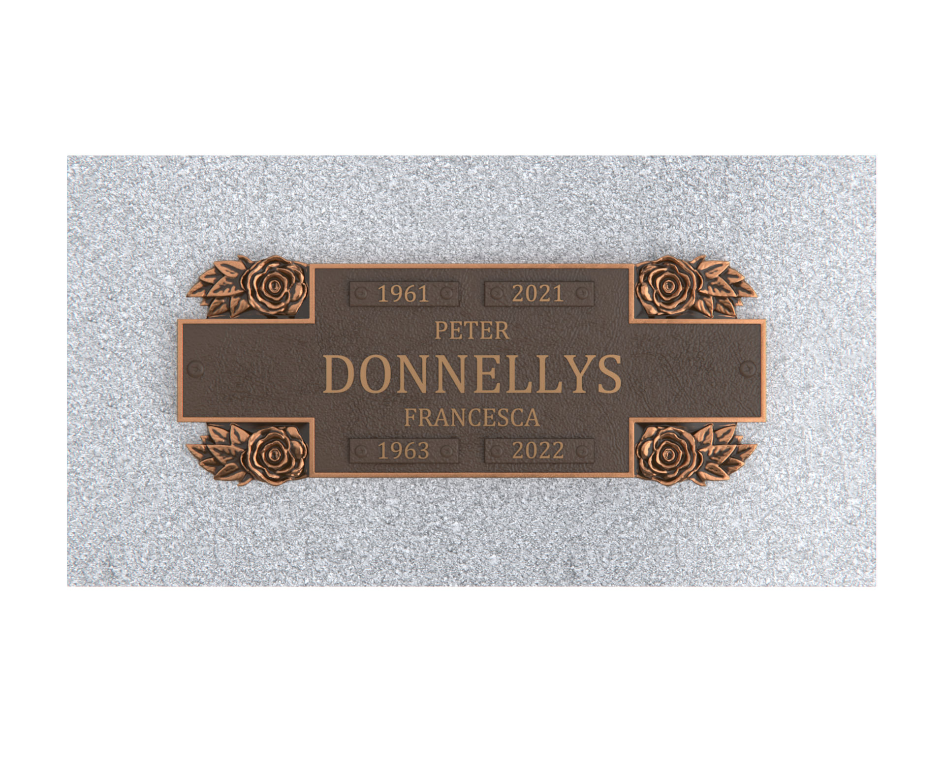 Bronze Companion Plaque 11"x 4" with Granite Base