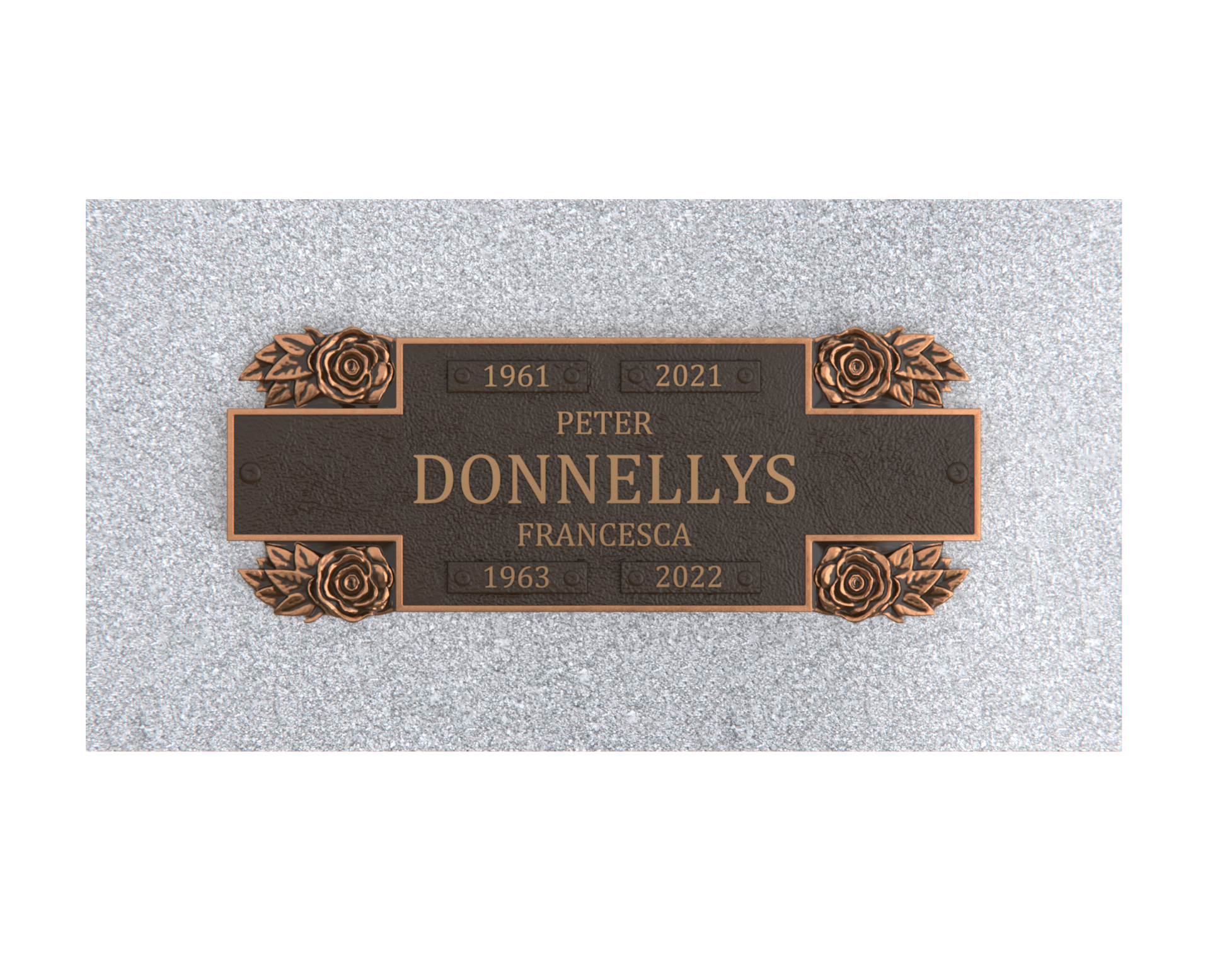 Bronze Companion Plaque 11"x 4" with Granite Base