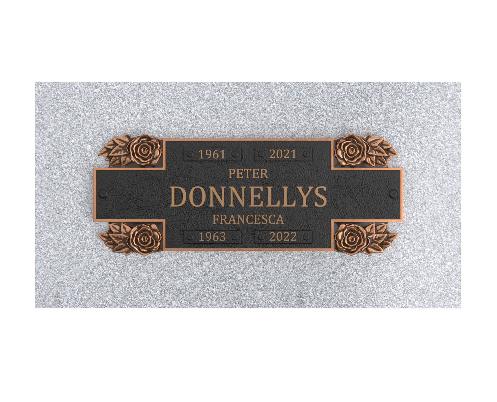 Bronze Companion Plaque 11"x 4" with Granite Base