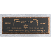 Premium Bronze Plaque 36"x 13" with Granite Base