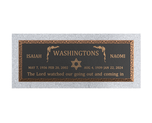 Premium Bronze Plaque 36"x 13" with Granite Base
