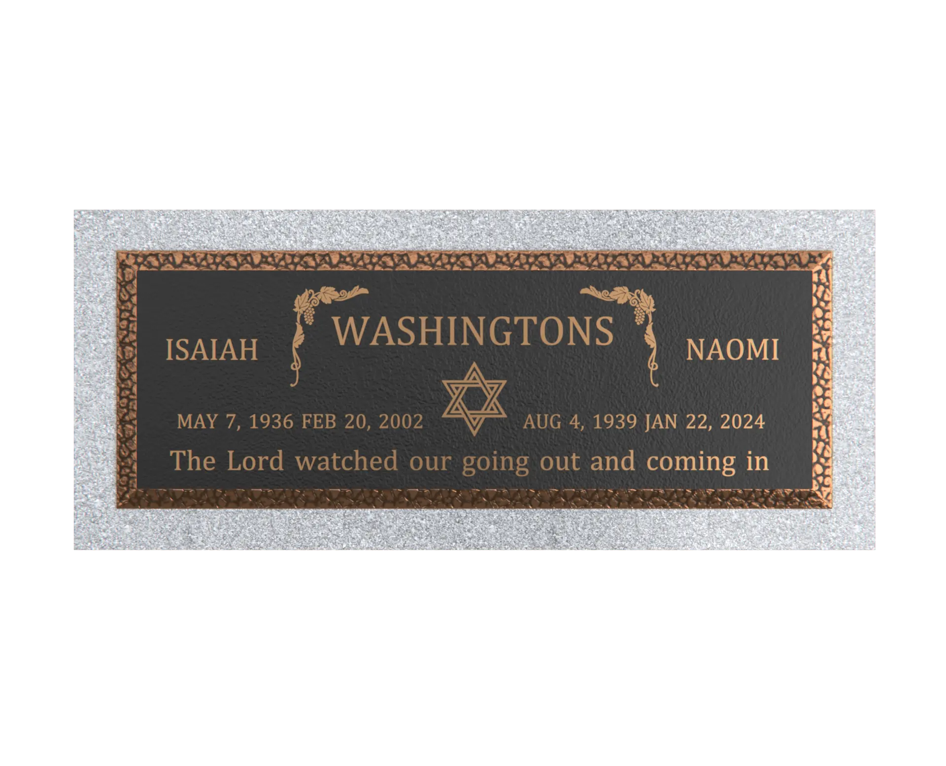 Premium Bronze Plaque 36"x 13"