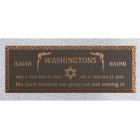 Premium Bronze Plaque 36"x 13" with Granite Base