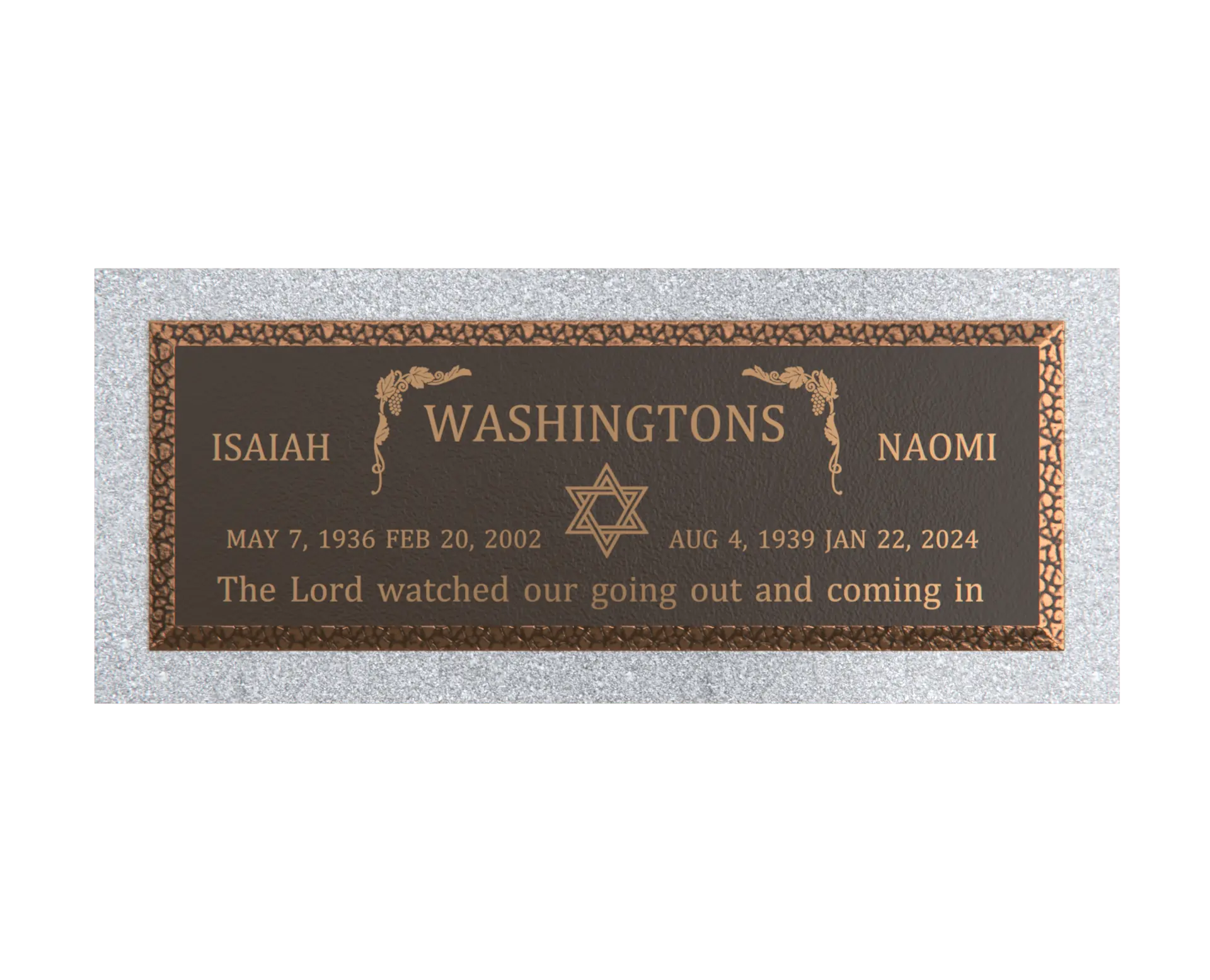 Premium Bronze Plaque 36"x 13"