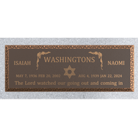 Premium Bronze Plaque 36"x 13" with Granite Base