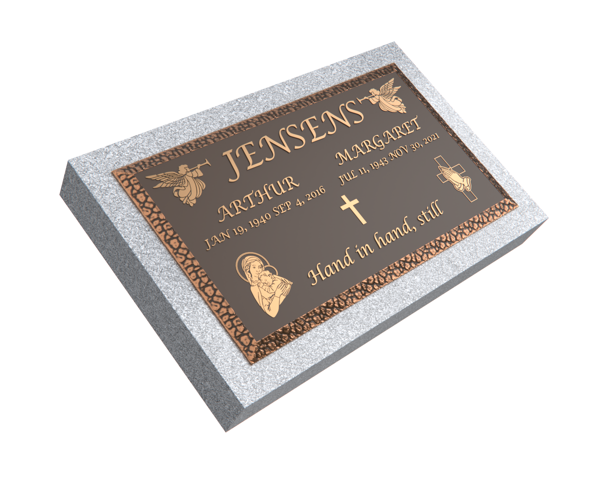 Premium Bronze Plaque 28"x 16" with Granite Base
