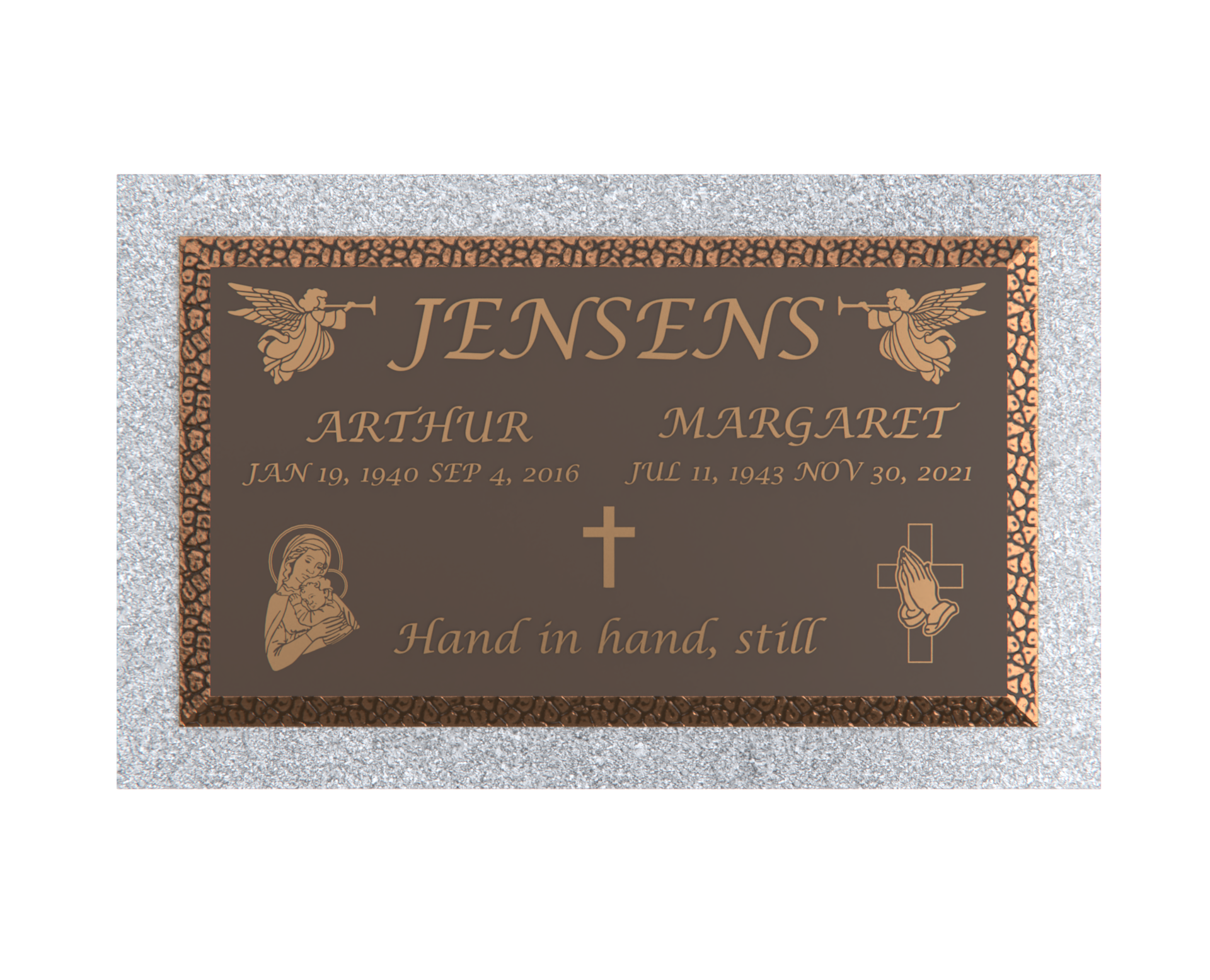 Premium Bronze Plaque 28"x 16" with Granite Base