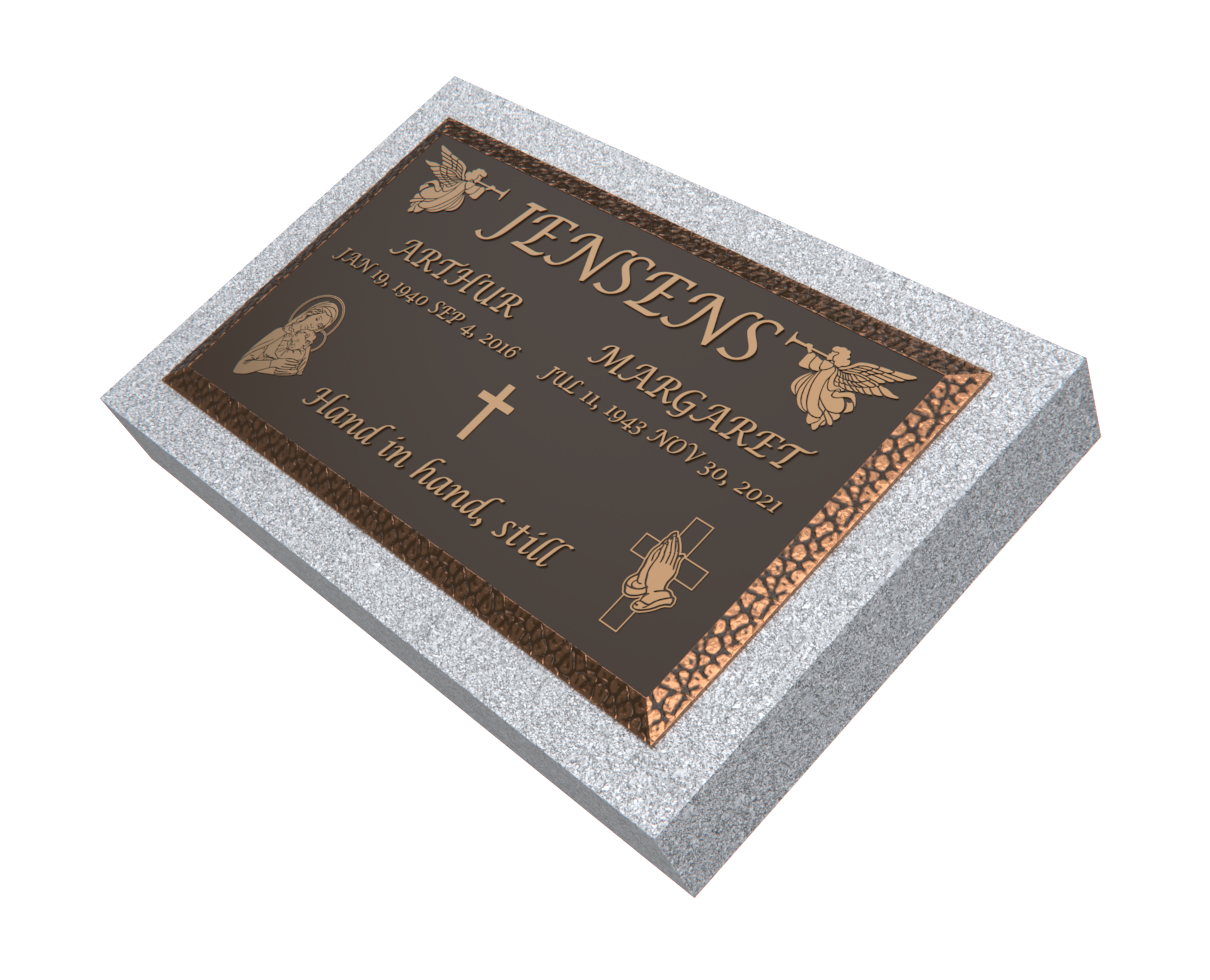 Premium Bronze Plaque 28"x 16" with Granite Base