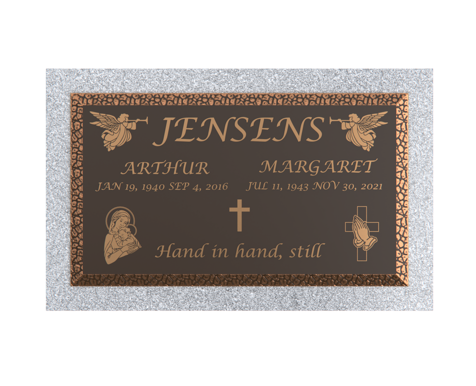 Premium Bronze Plaque 28"x 16" with Granite Base
