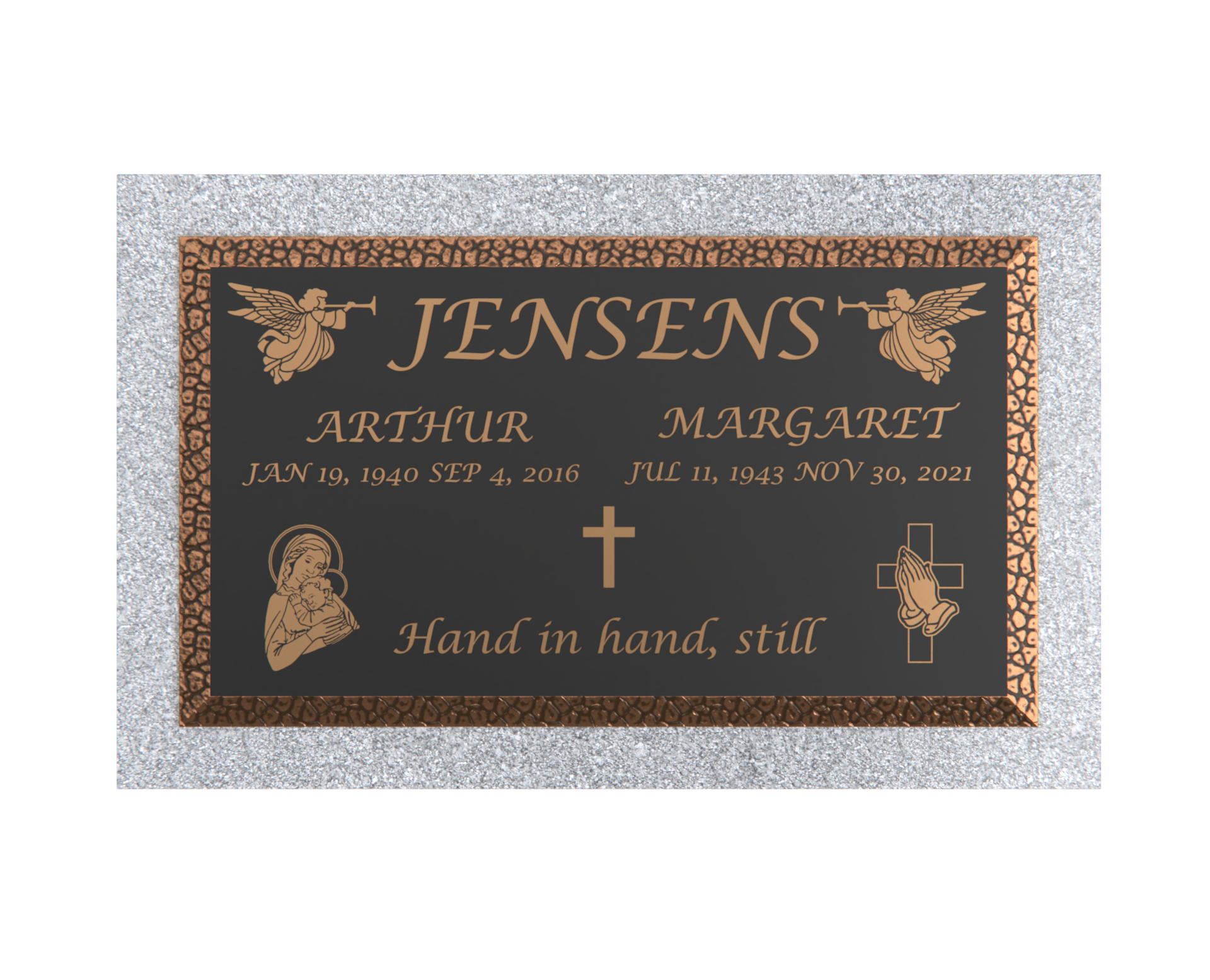 Premium Bronze Plaque 28"x 16" with Granite Base