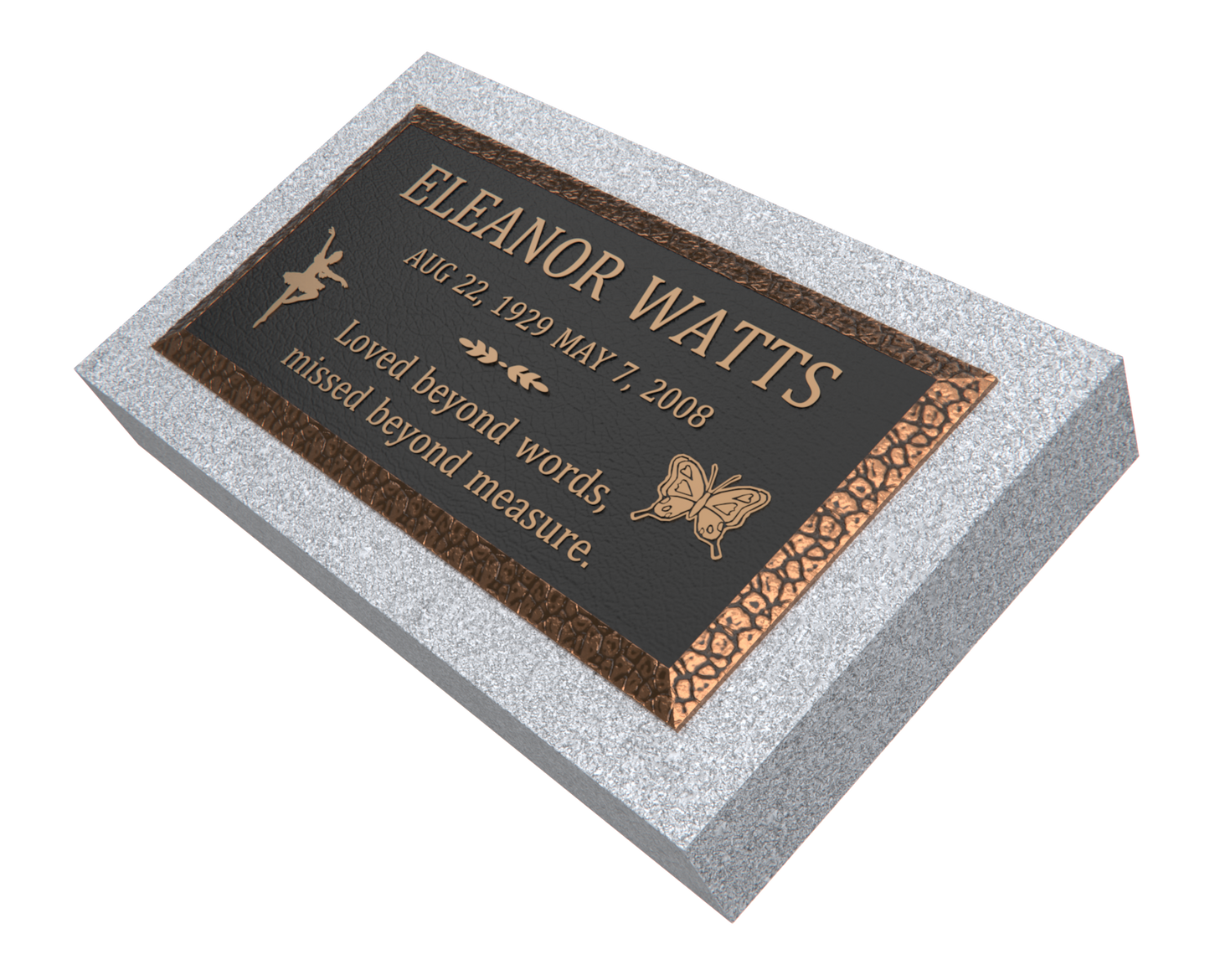 Premium Bronze Plaque 24"x 12"with Granite Base