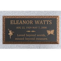 Premium Bronze Plaque 24"x 12"with Granite Base