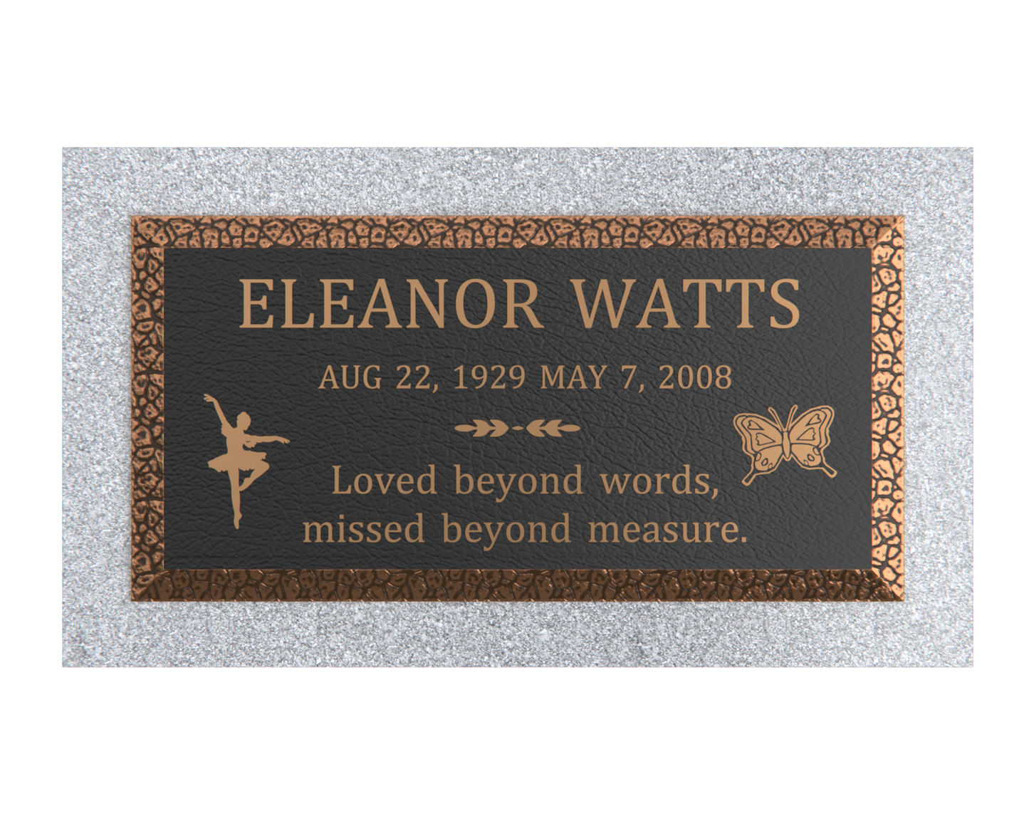 Premium Bronze Plaque 24"x 12"with Granite Base