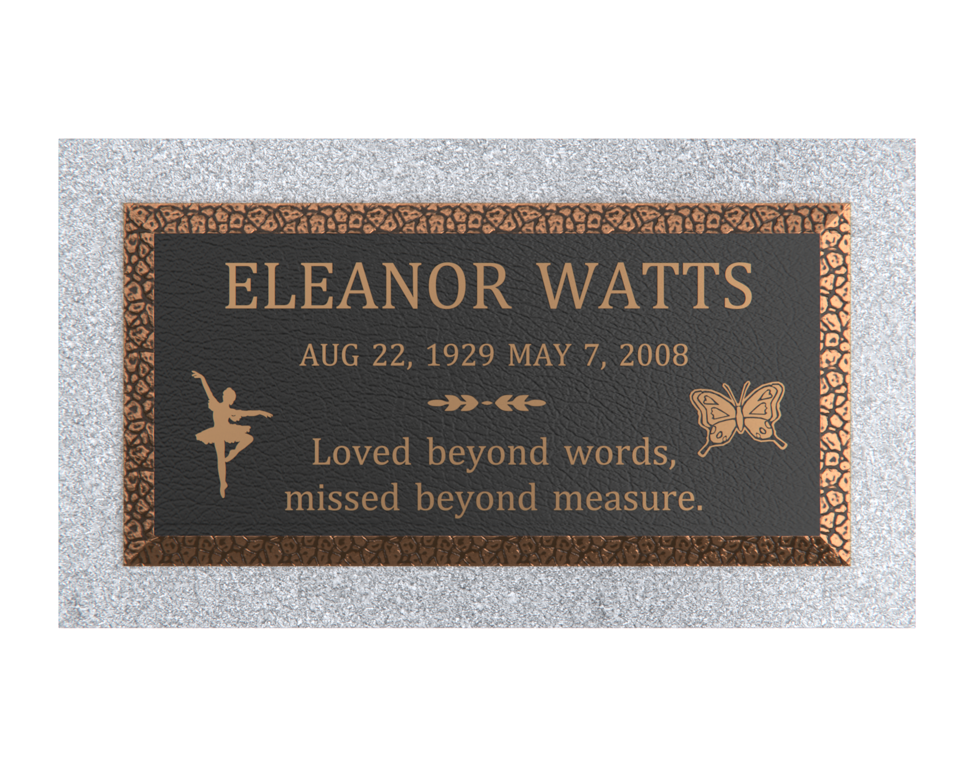 Premium Bronze Plaque 24"x 12"with Granite Base