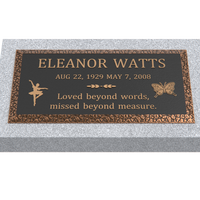 Premium Bronze Plaque 24"x 12"with Granite Base