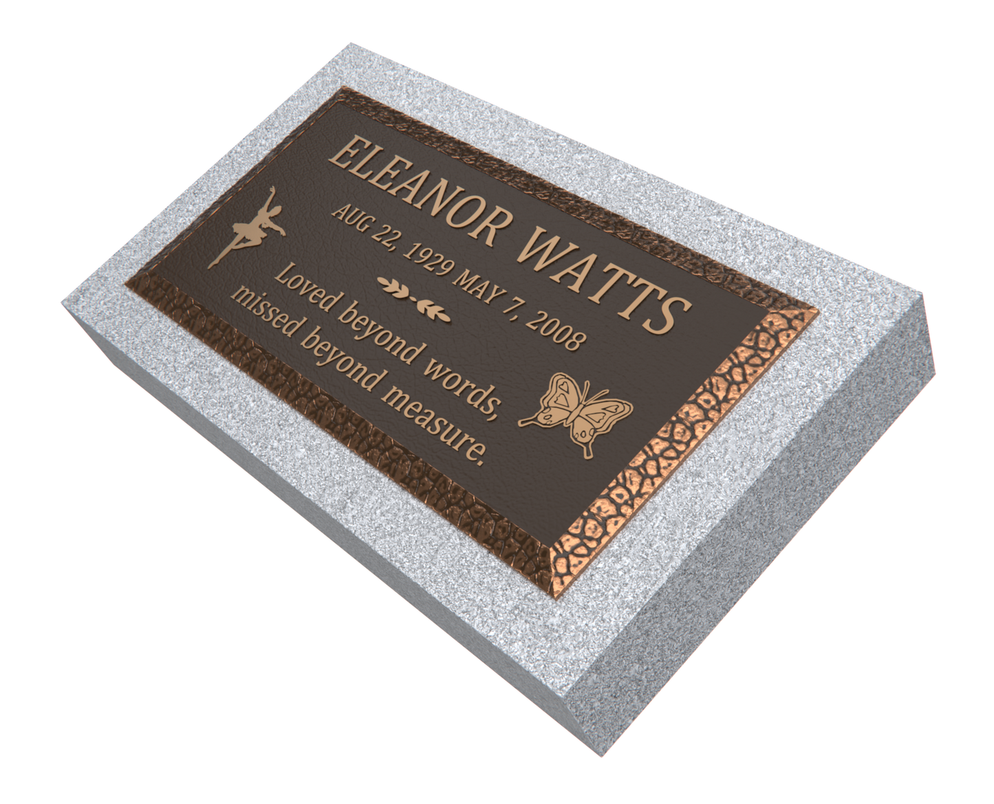Premium Bronze Plaque 24"x 12"with Granite Base