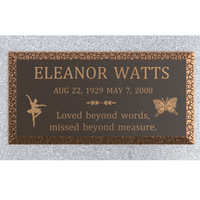 Premium Bronze Plaque 24"x 12"with Granite Base