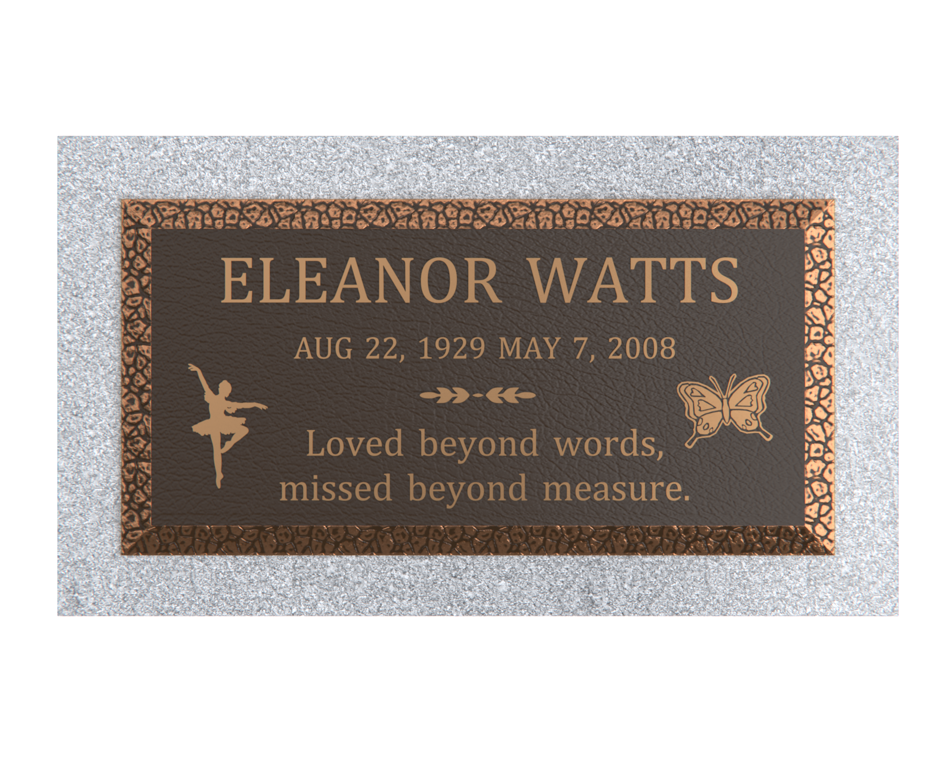 Premium Bronze Plaque 24"x 12"with Granite Base