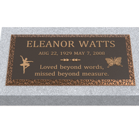 Premium Bronze Plaque 24"x 12"with Granite Base