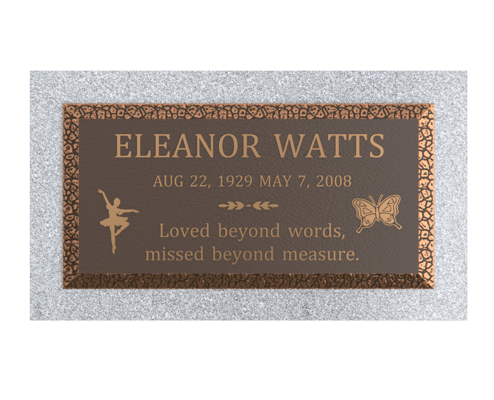 Premium Bronze Plaque 24"x 12"with Granite Base