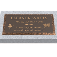 Premium Bronze Plaque 24"x 12"with Granite Base