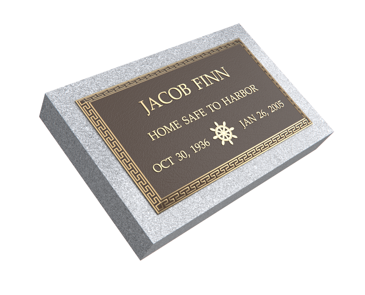 Premium Bronze Plaque 24"x 14" with Granite Base