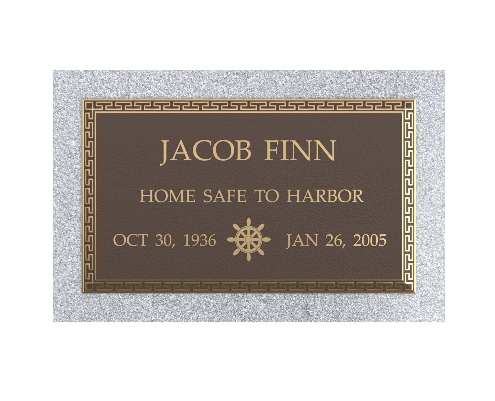 Premium Bronze Plaque 24"x 14" with Granite Base