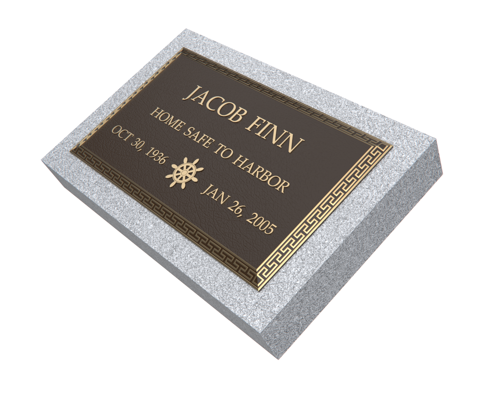 Premium Bronze Plaque 24"x 14" with Granite Base