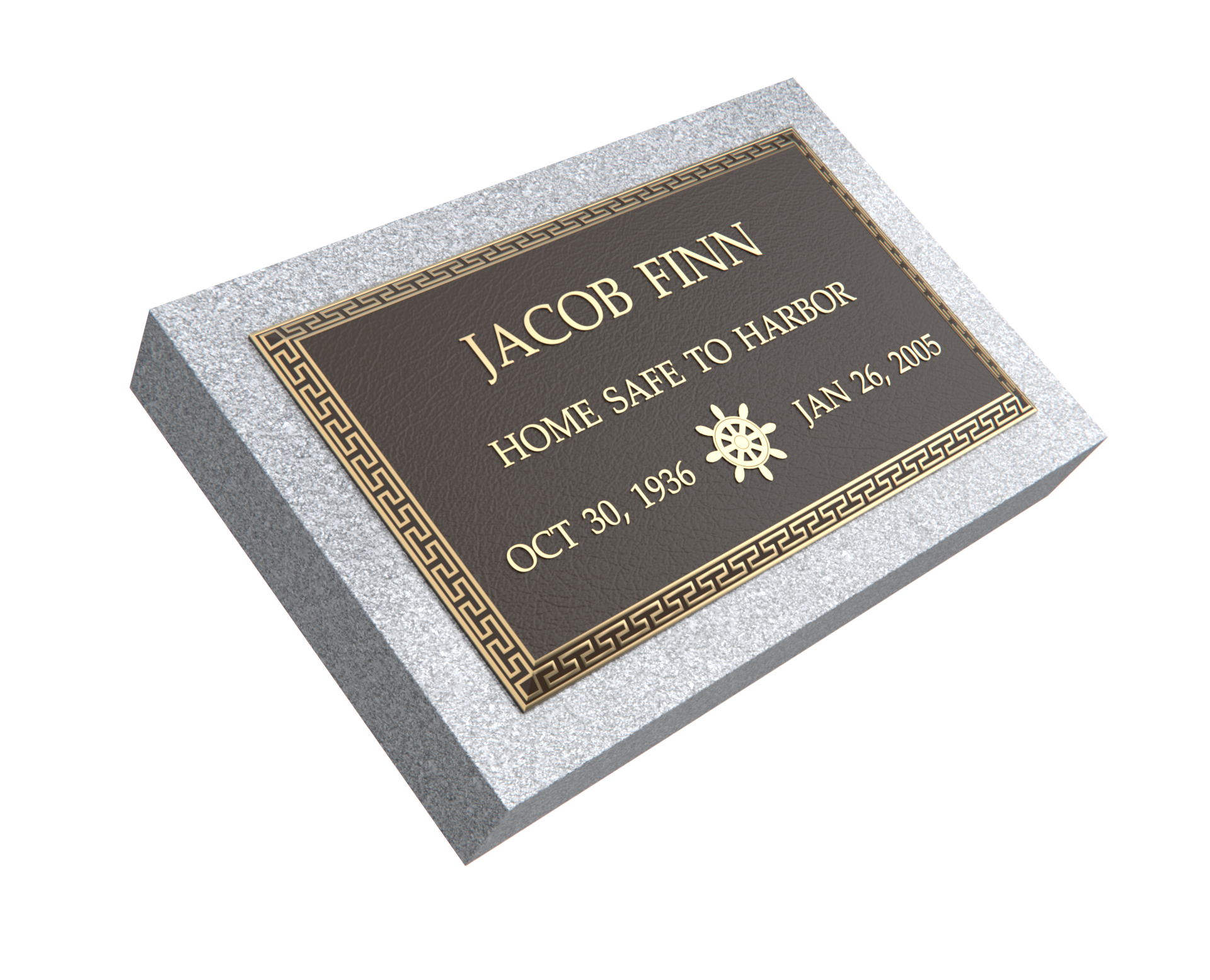Premium Bronze Plaque 24"x 14" with Granite Base
