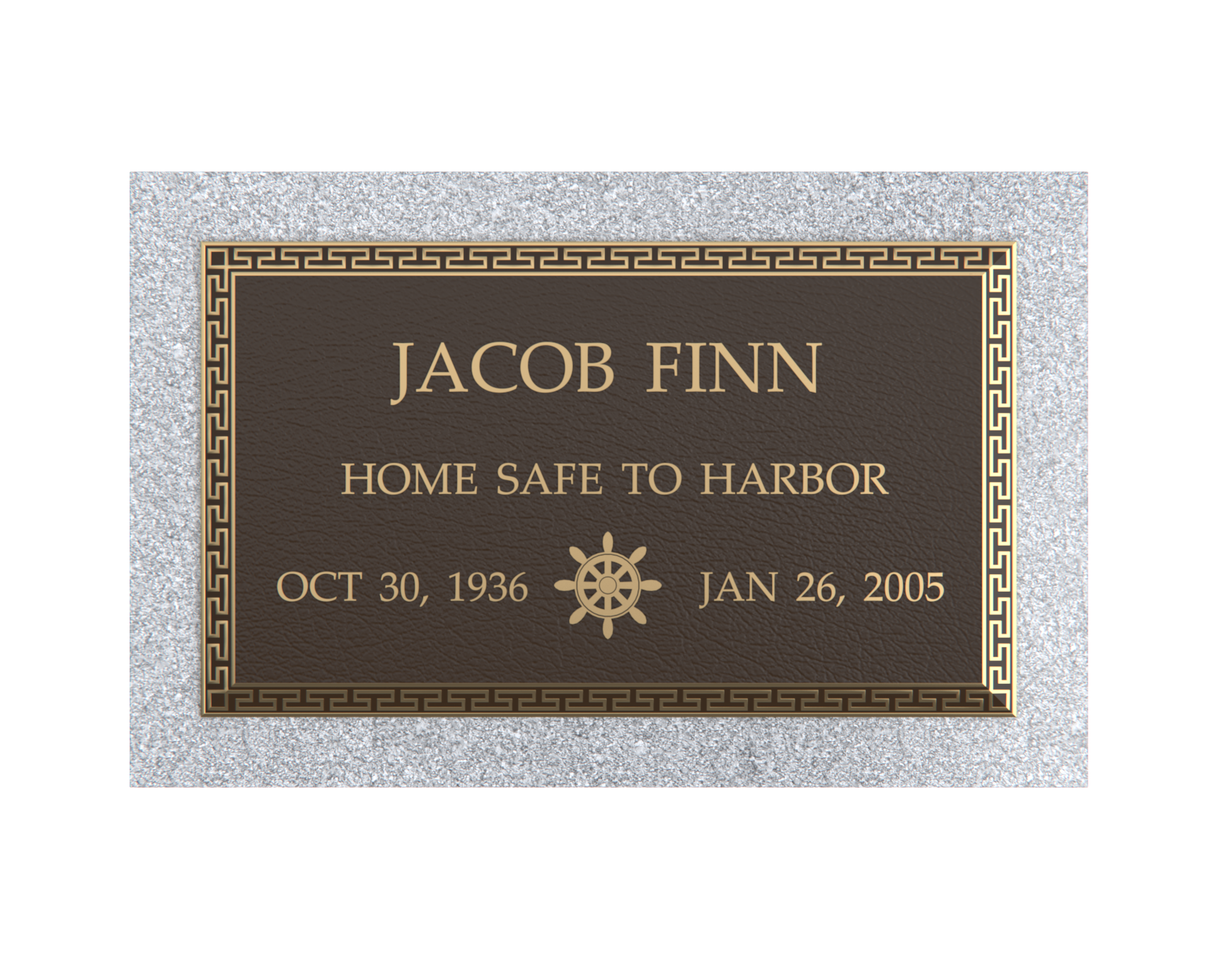 Premium Bronze Plaque 24"x 14" with Granite Base