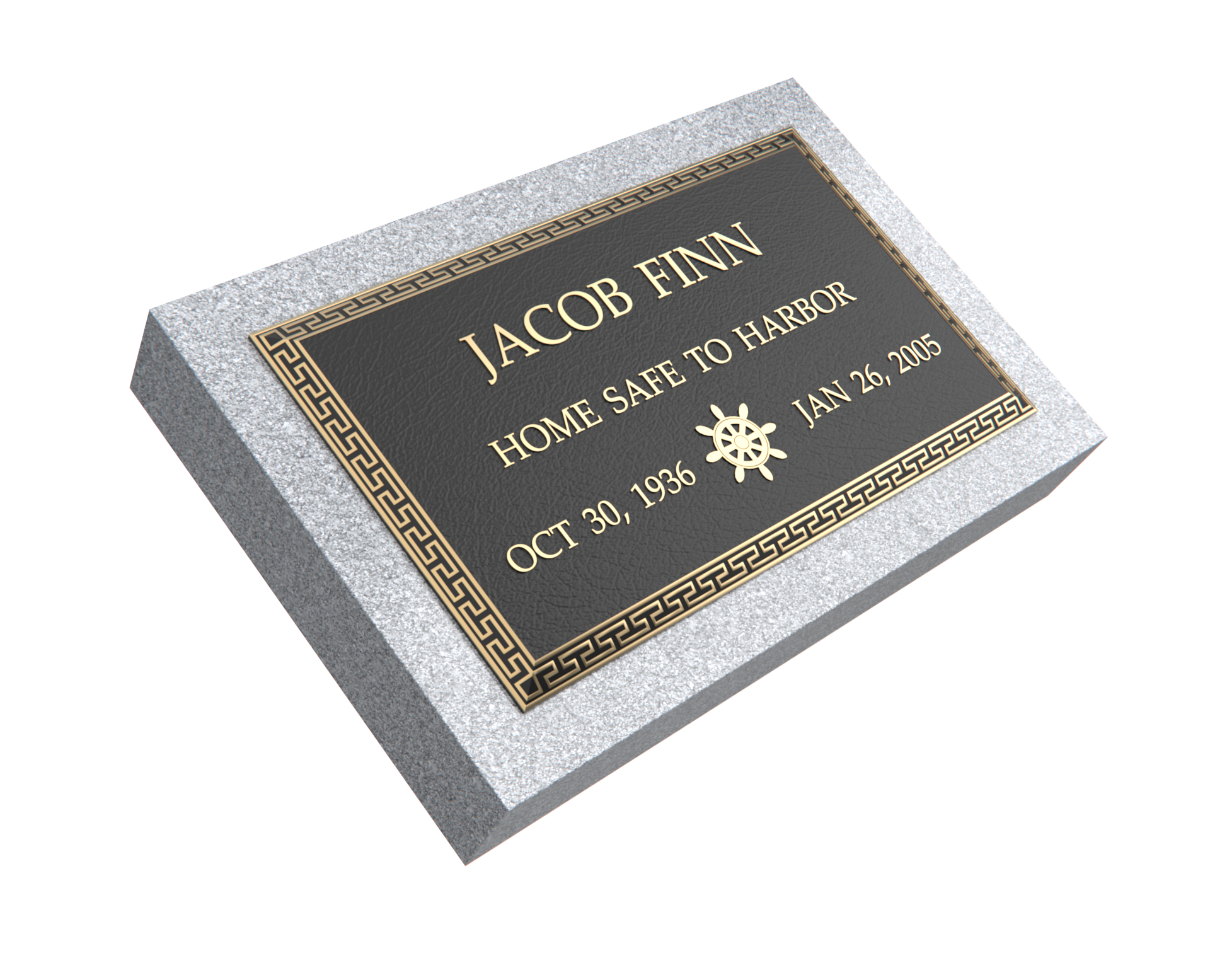 Premium Bronze Plaque 24"x 14" with Granite Base