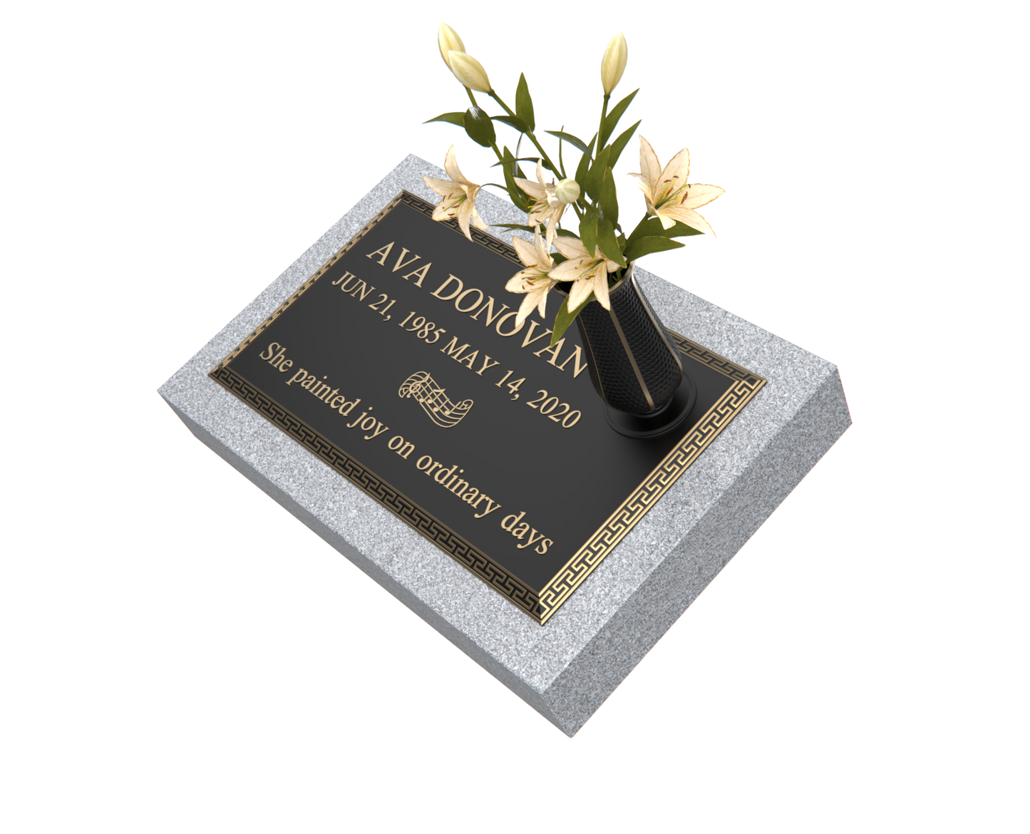 Premium Bronze Plaque 24"x 14" with Granite Base