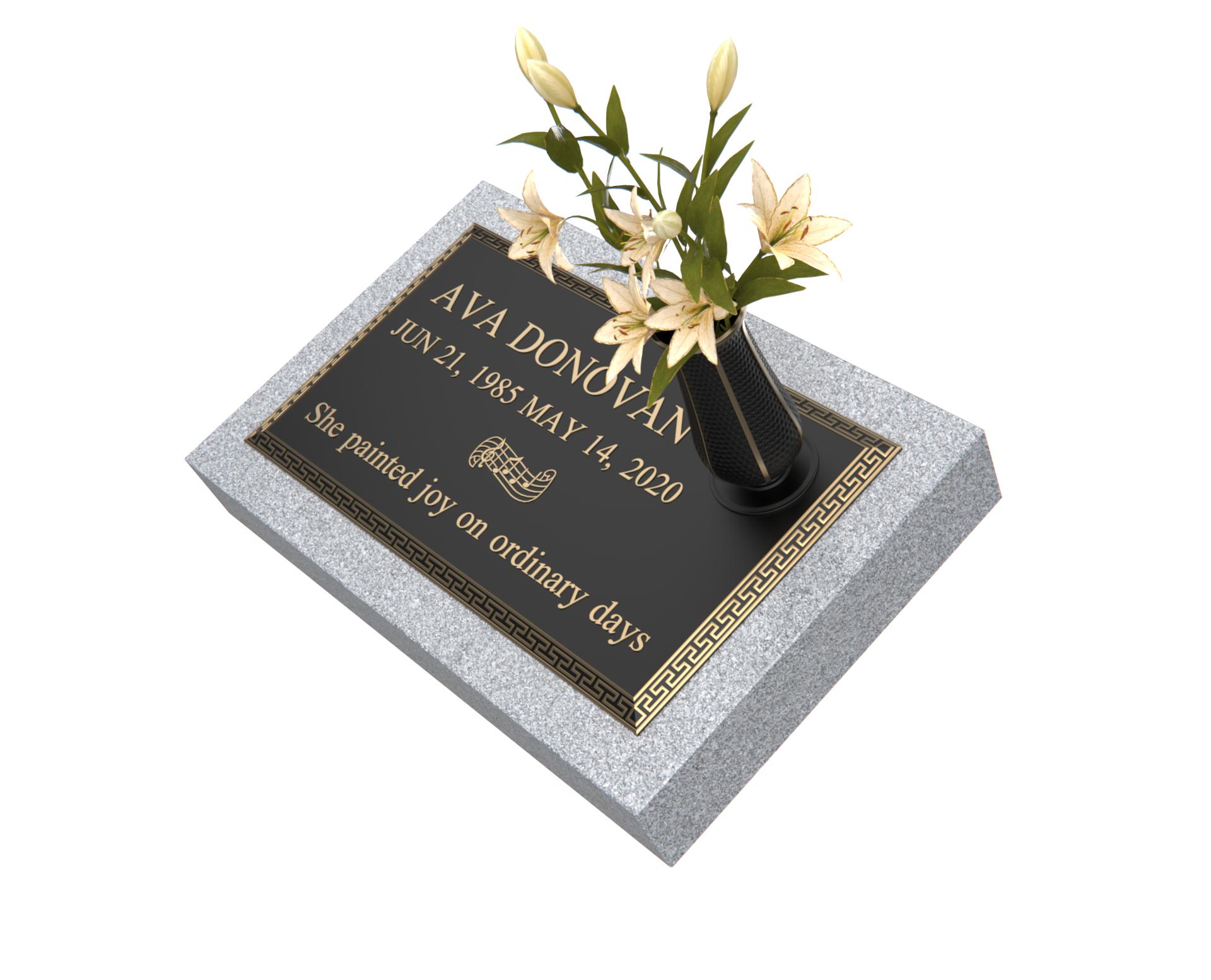 Premium Bronze Plaque 24"x 14" with Granite Base