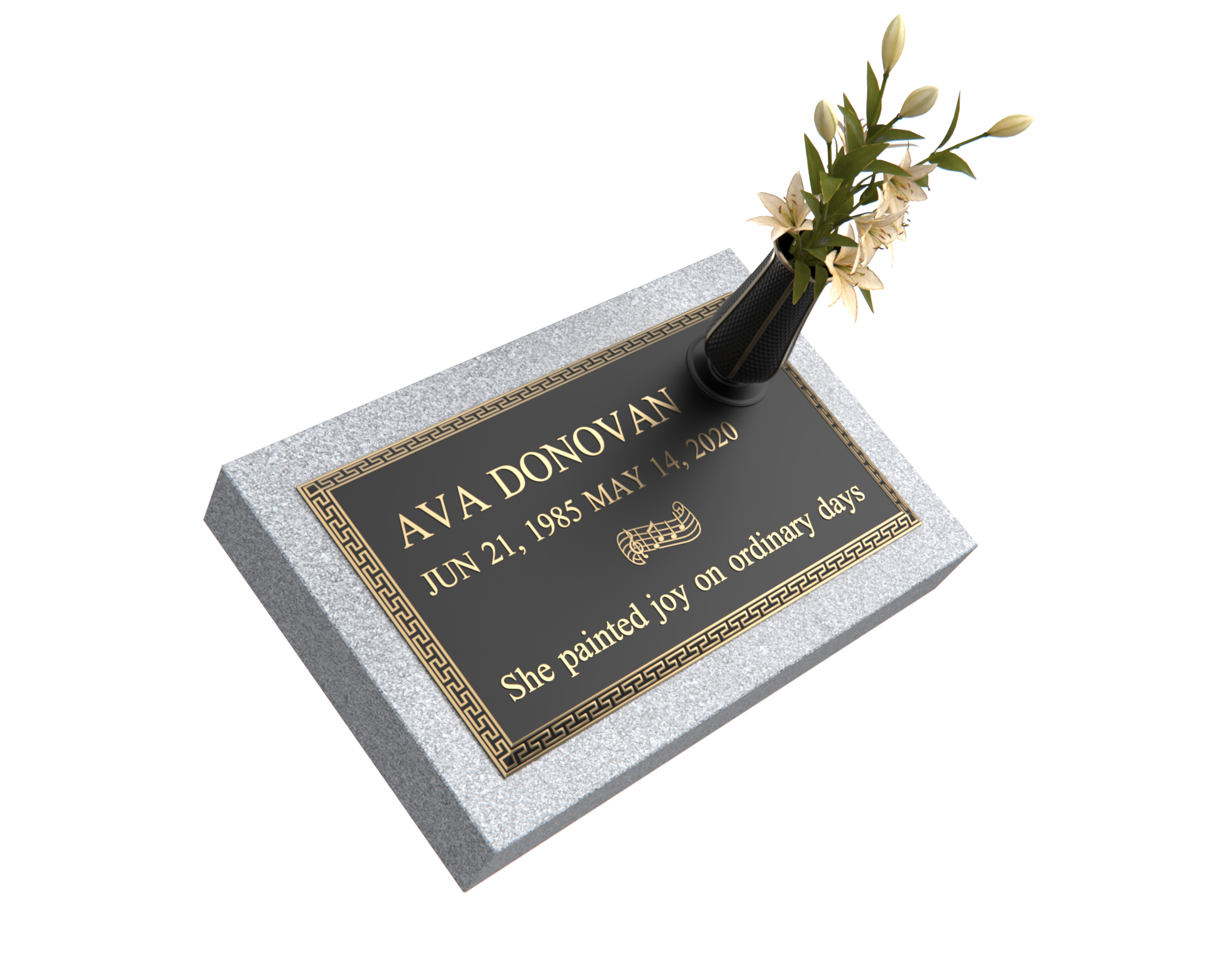 Premium Bronze Plaque 24"x 14" with Granite Base