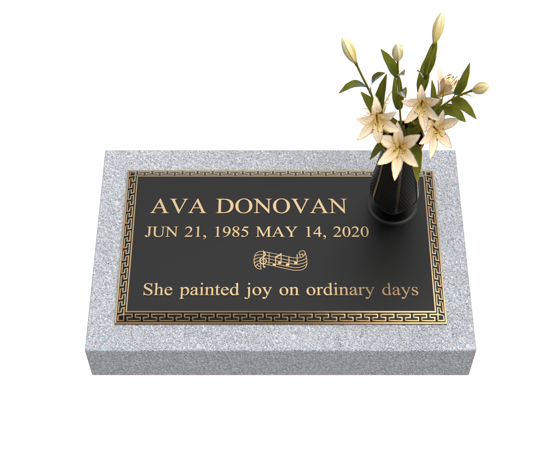 Premium Bronze Plaque 24"x 14" with Granite Base