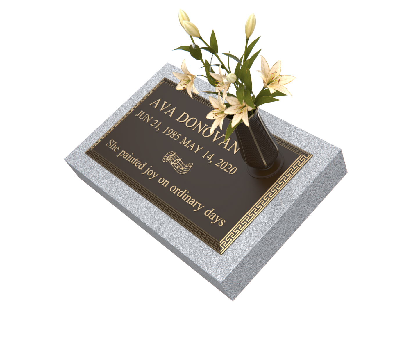 Premium Bronze Plaque 24"x 14" with Granite Base