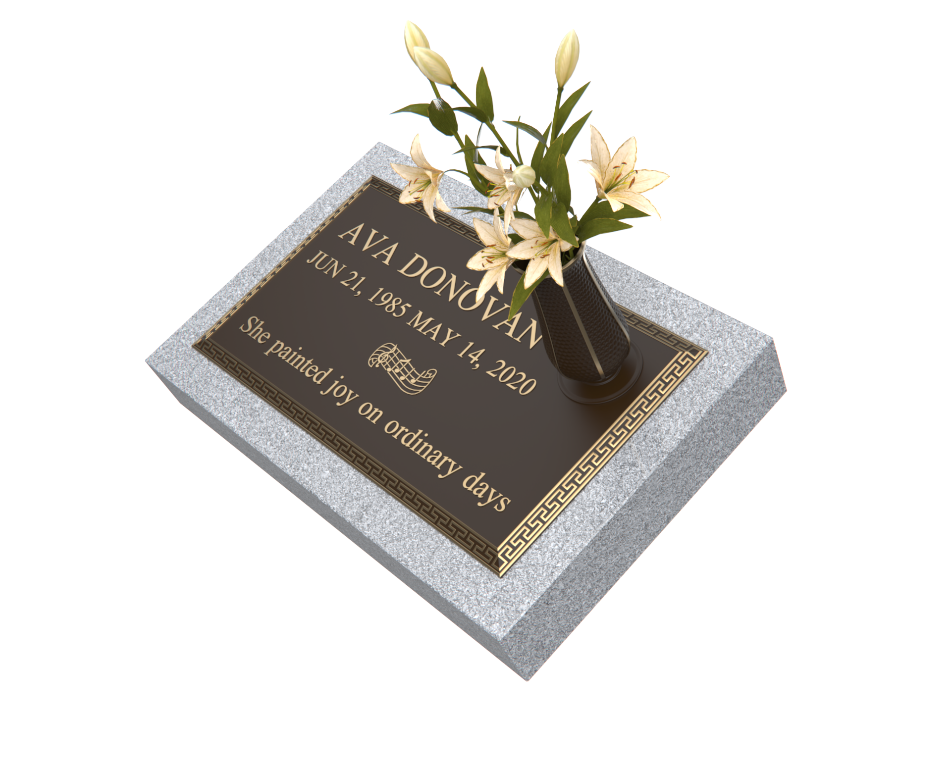 Premium Bronze Plaque 24"x 14" with Granite Base